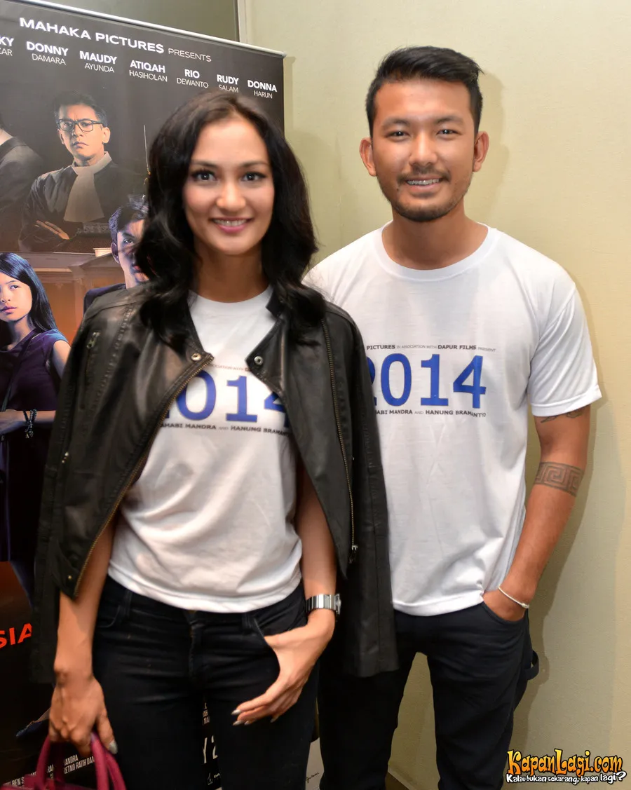 Atiqah dan Rio dalam screening film 2014 © KapanLagi.com®/Bambang E Ros