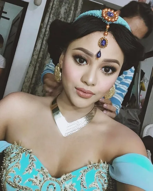 Dengan make-up sempurna, Aurel Hermansyah tampil bak putri Jasmine. /©instagram.com/aurelie.hermansyah