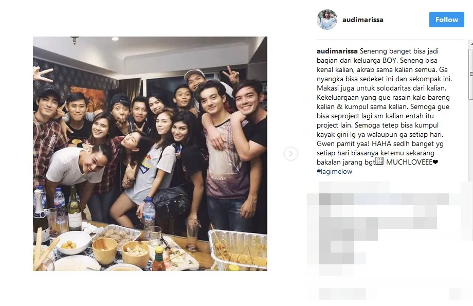 Audi Marissa baper tinggalkan sinetron BOY ©instagram/audimarissa