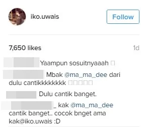 Beberapa netizen menuliskan komentar positif di instagram Iko © instagram.com/iko.uwais