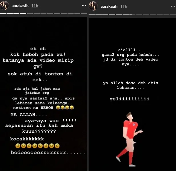 Aura Kasih tertawa lihat video hot yang disebut mirip dirinya ©instagram/aurakasih