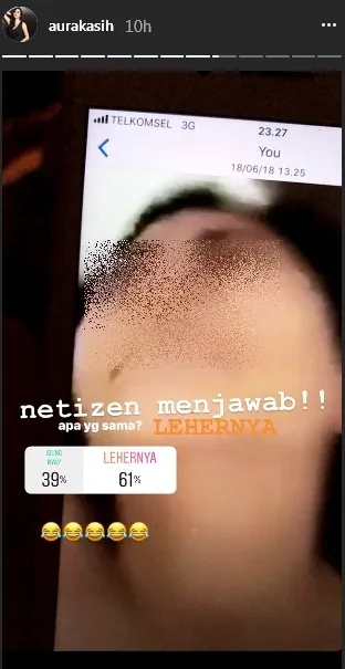 Aura tanggapi video yang diduga mirip dirinya dengan kocak ©instagram/aurakasih