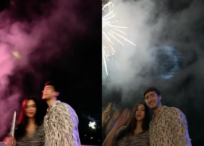 Aura Kasih dan suami © instagram.com/aurakasih diambil 01/01/2019 pukul 08.45 WIB