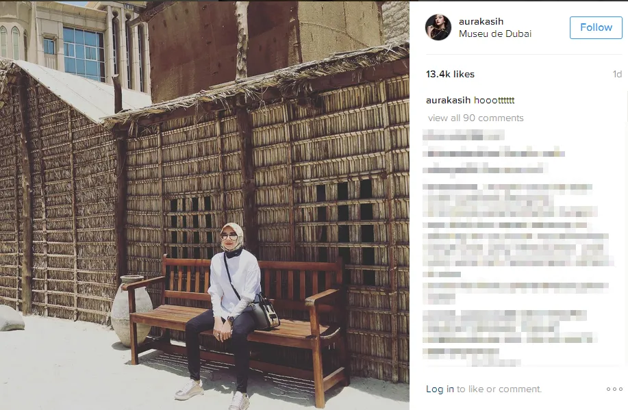 Aura Kasih kunjungi Museum Dubai © Instagram.com/aurakasih