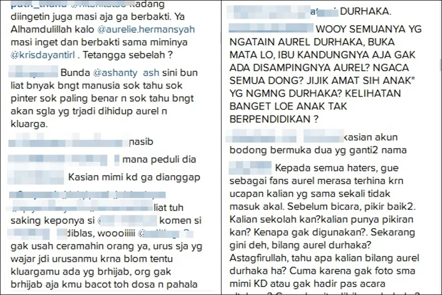 Aurel sempat disebut durhaka karena tak merayakan ultah bersama KD. / © Aurel Official Instagram