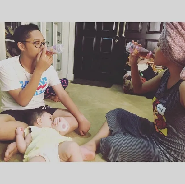 Aurel, Azriel, dan Arsy benar-benar kompak bukan? © instagram.com/ashanty_ash
