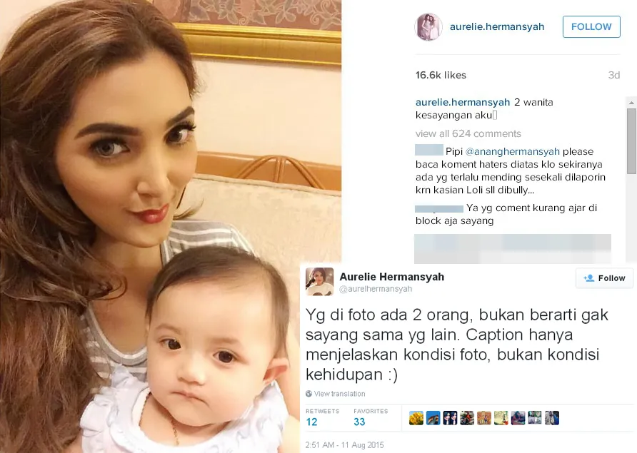 Aurel bantah tuduhan haters dengan kalimat bijak © istimewa