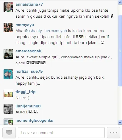 Netizen memuji pesona Aurel tanpa make up. / Ashanty Official Instagram