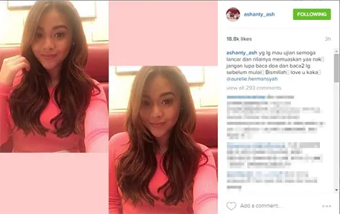 Doa Ashanty untuk Aurel yang sedang menghadapi Ujian Nasional