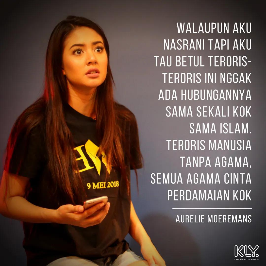 Pemeran utama film EL ini mengaku amat terkejut dan berduka cita atas kejadian yang dialami saudara-saudara kita di Surabaya. (credit: kapanlagi/Budy Santoso)