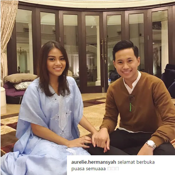 Aurel Hermansyah dan pacar. 呼nstagram/aurelie.hermansyah