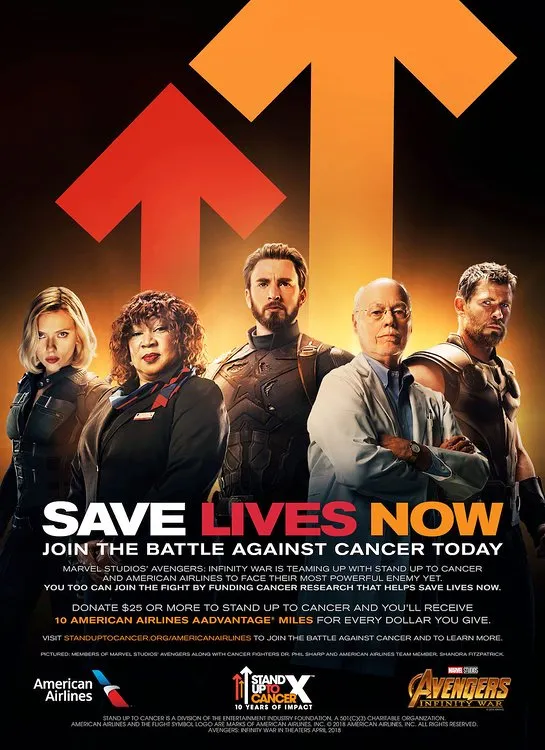 AVENGERS: INFINITY WAR juga kerja sama dengan yayasan anti kanker © Stand Up for Cancer