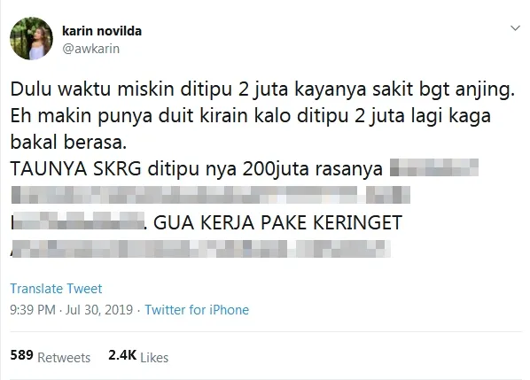 Awkarin jadi korban penipuan © Twitter/awkarin