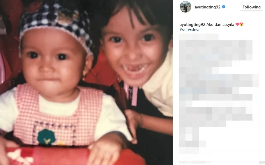 Ayu Ting Ting dan Syifa ketika masih kecil ©instagram/ayutingting92