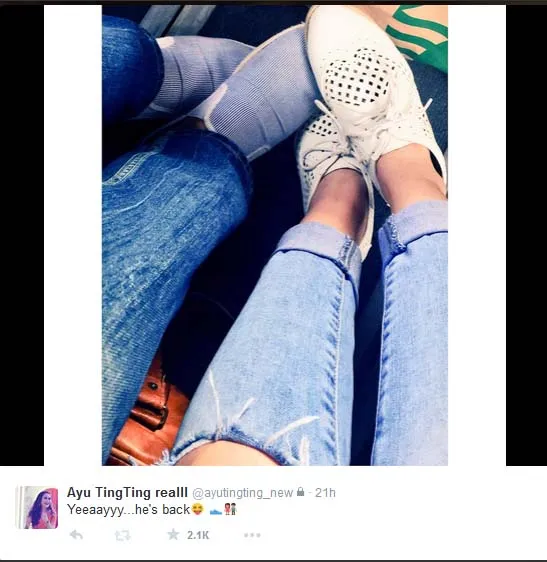 Apakah ini sepatu Shaheer Sheikh? @twitter/ayutingting_new