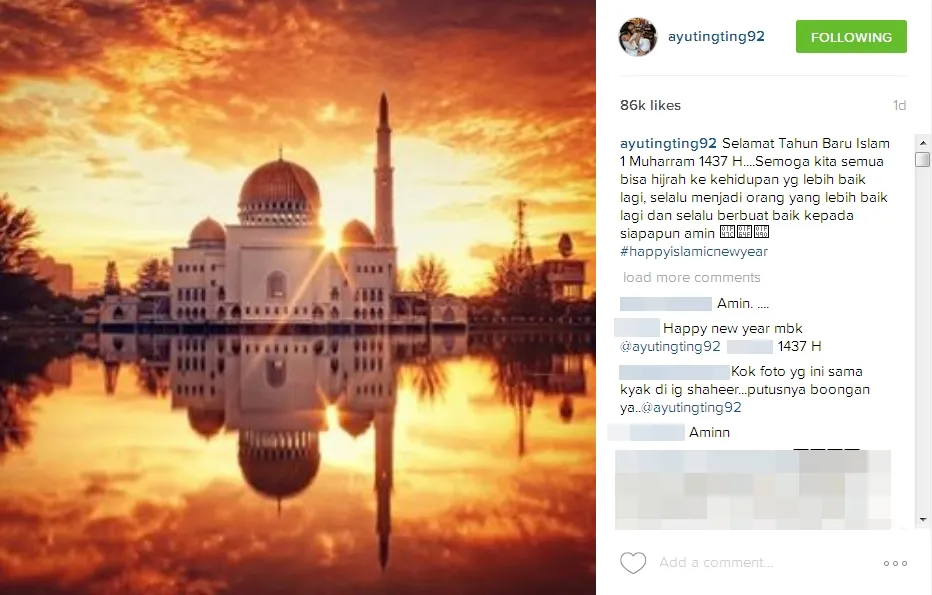 Ayu sindir Shaheer Sheikh? ©instagram/ayutingting92