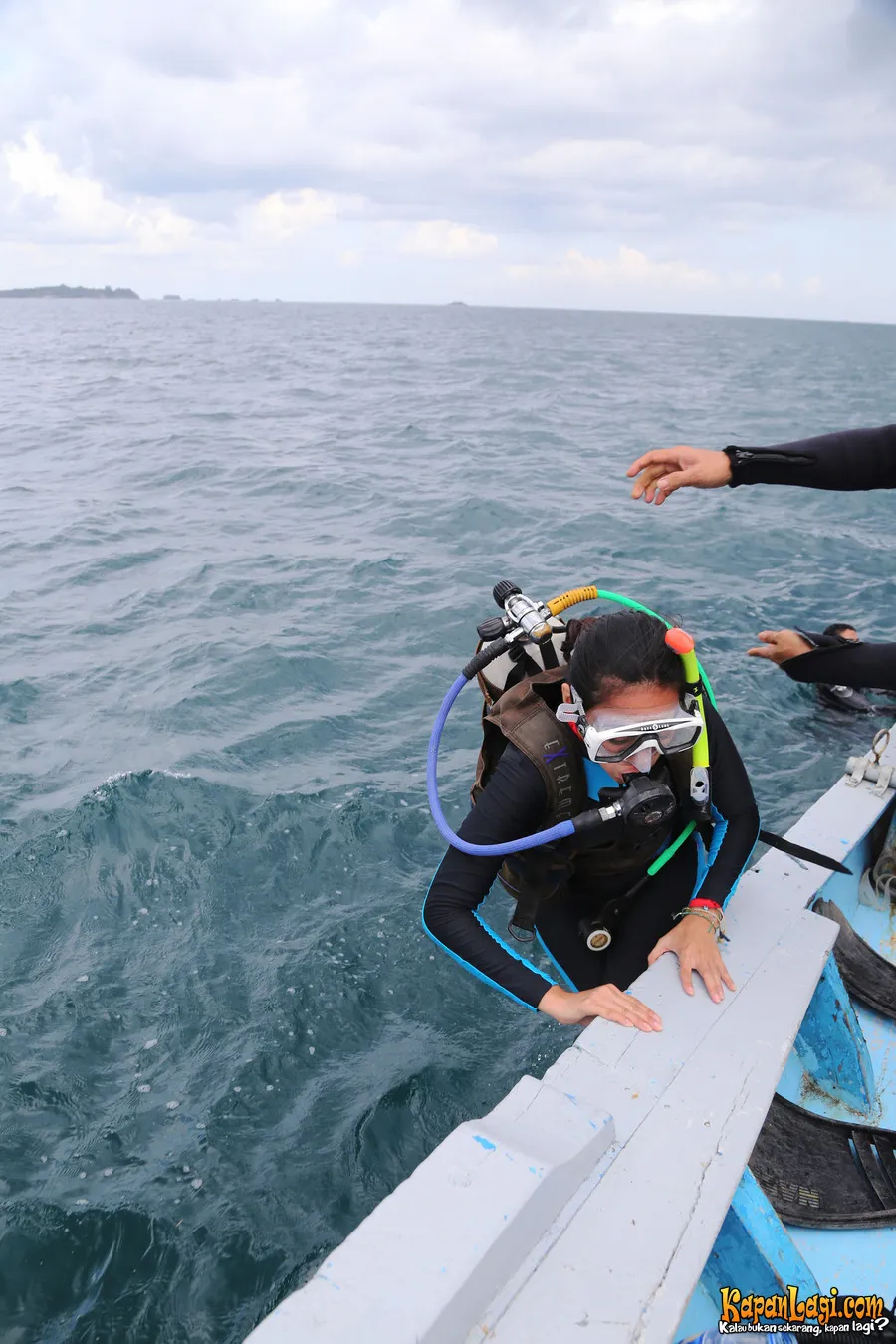 Ayudia lebih suka diving daripada naik gunung. @KapanLagi.com®/Muhammad Akrom
