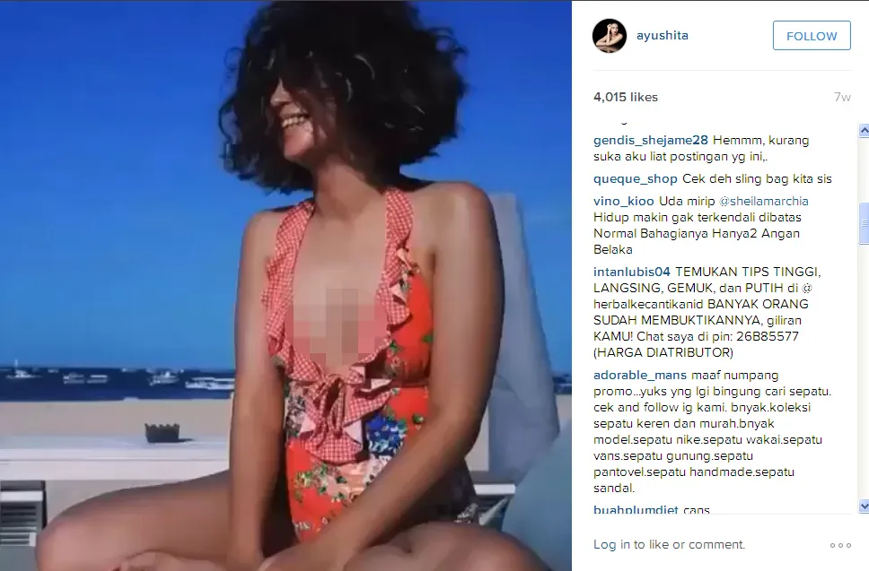 Foto Ayushita yang bikin netizen ramai / © Instagram - ayushita