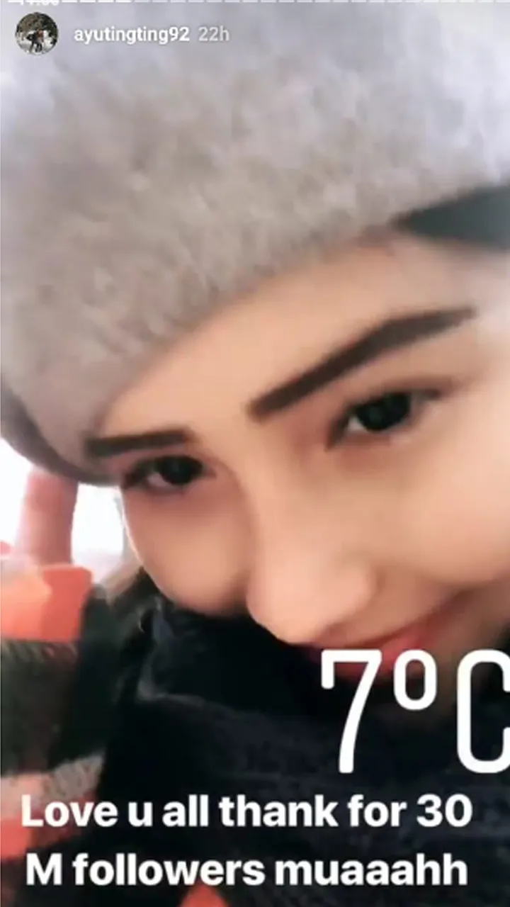 Ucapan terima kasih Ayu Ting Ting Credit: Intagram/ayutingtng92