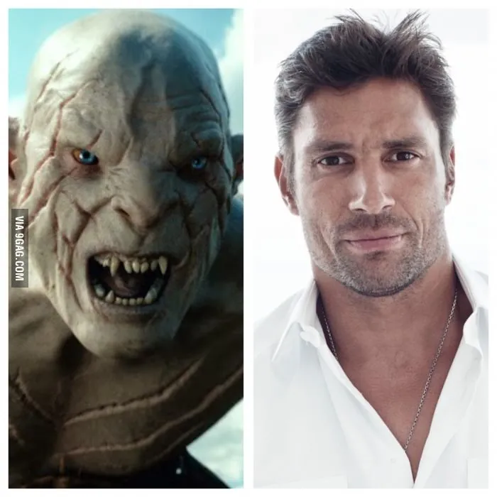 Azog dan Manu Bennet @ 9Gag.com