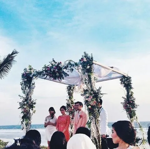 Sebuah altar kecil dipersiapkan untuk Raffi dan Nagita di Villa Alila Soori. (Twitter)