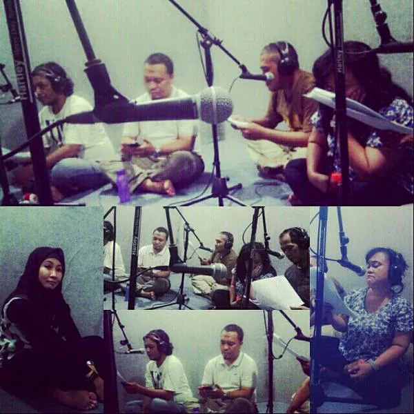 Begini suasana saat pengisi suara bekerja di balik layar. @whatsonANTV