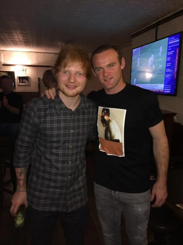 Ed Sheeran dan Wayne Rooney @twitter.com/WayneRooney