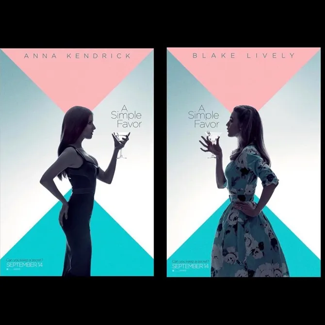 Poster film 'A SIMPLE FAVOR' (credit : instagram.com/blakelively)