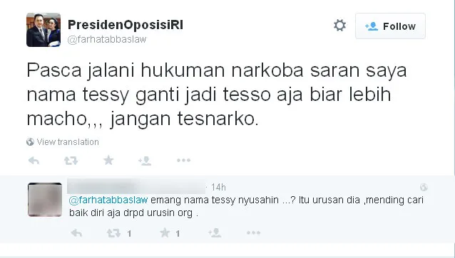 Komentar Farhat Abbas @foto: twitter.com/farhatabbaslaw