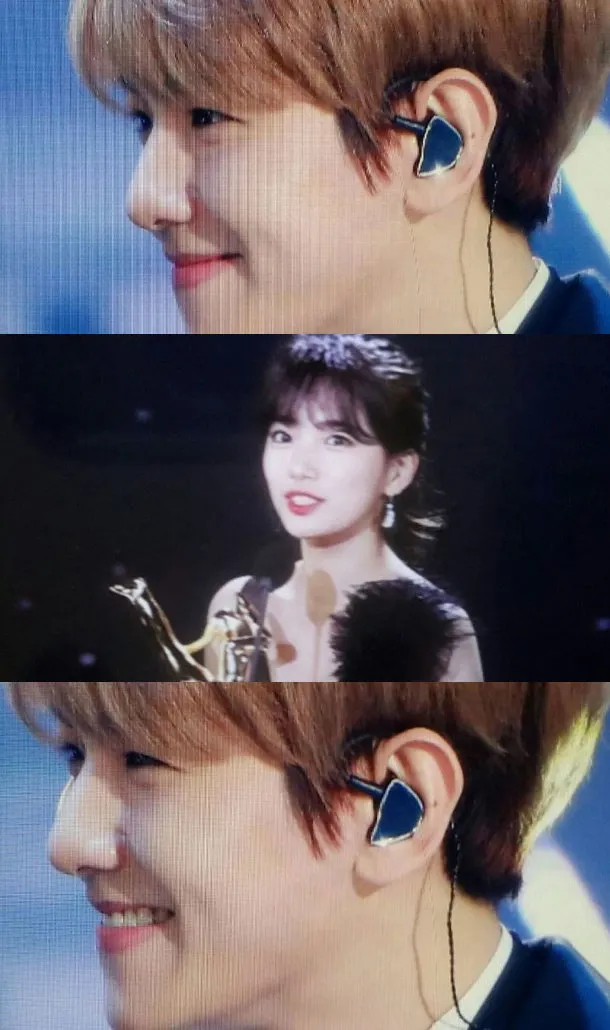 Tatapan mata manis Baekyun EXO pada Suzy Miss A. ©Nate.com