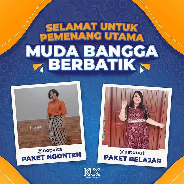 Pemenang challenge #MudaBanggaBerbatik ©instagram.com/kapanlagicom