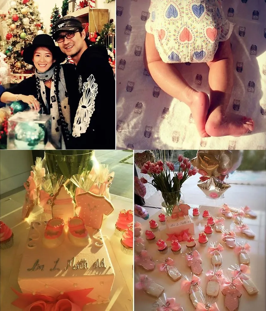 Zhang Ziyi merayakan monthsary sang anak. © toggle.sg