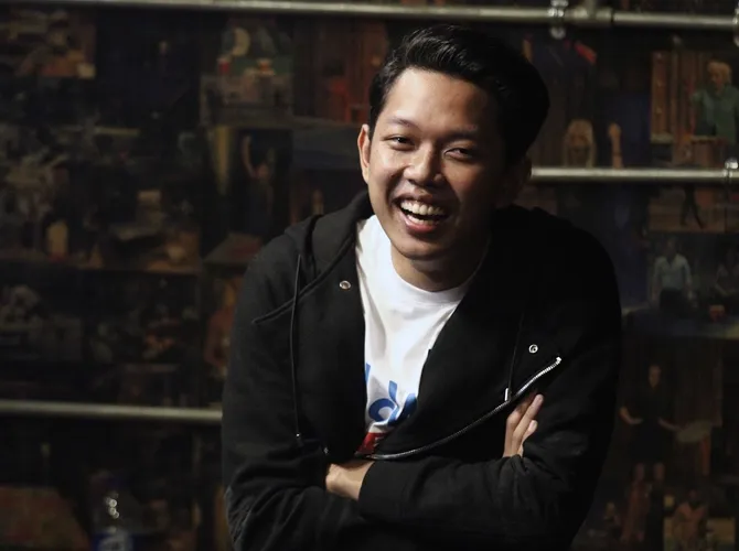 Dengan subtitle, Bayu Skak yakin filmnya akan lebih mudah dipahami. © KapanLagi.com/Muhammad Akrom Sukarya