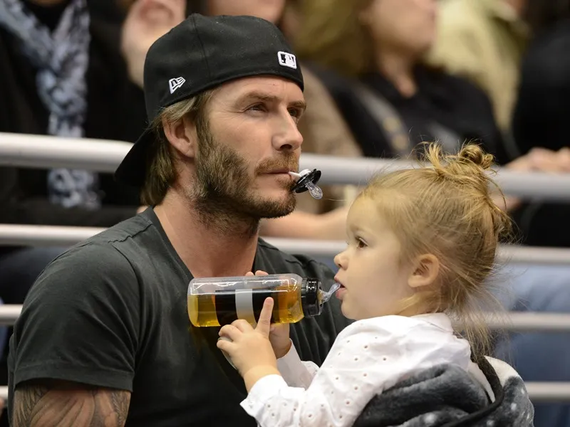 Momen mesra David bersama Harper @ laineygossip.com