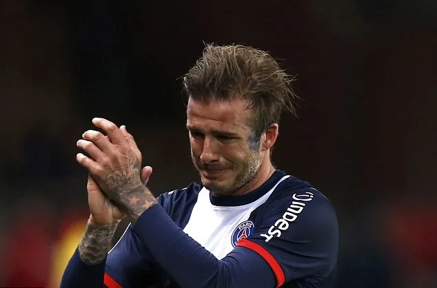 David Beckham menangis @ dailymail.co.uk