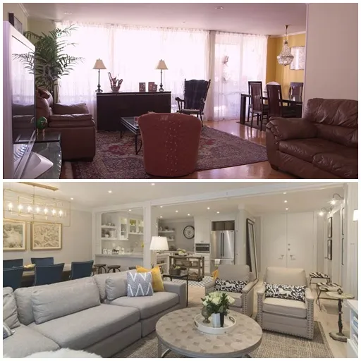 Before after rumah orangtua Mila Kunis © Youtube.com/myhouzz