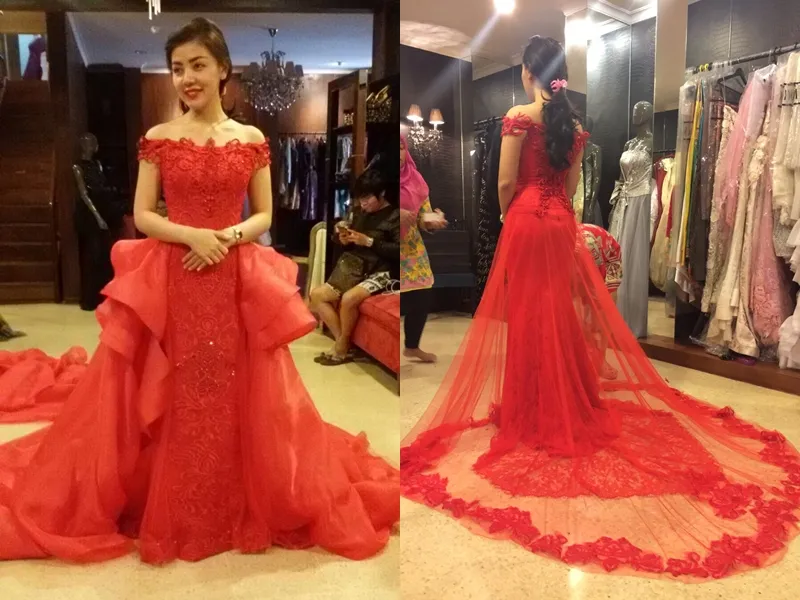 Gaun yang dipersiapkan Bella Shofie di Silet Awards 2015. ©dokumentasi pribadi