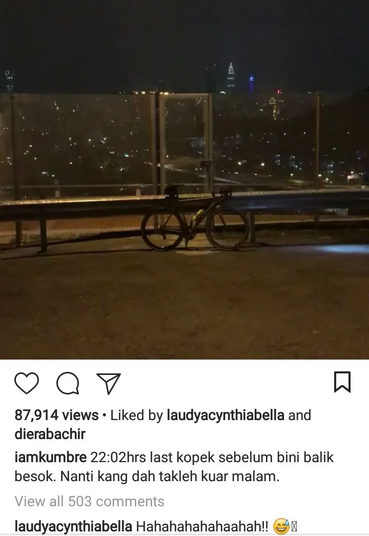 Kocaknya Emran, menikmati momen keluar malam sebelum Bella pulang ©instagram/iamkumbre