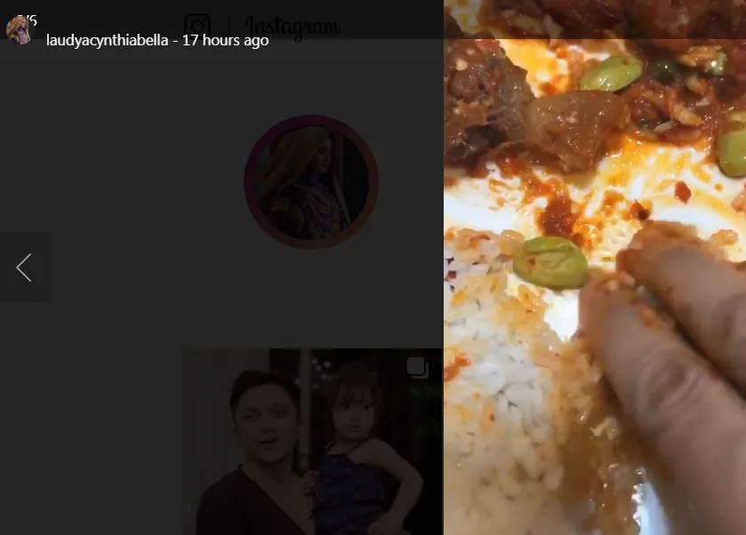 Bella makan pete, nampak lezat ya ©instagram/laudyacynthiabella