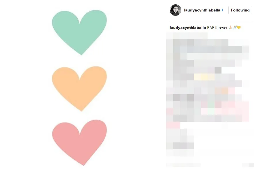 Bella tulis ini buat Aleesya? ©instagram/laudyacynthiabella