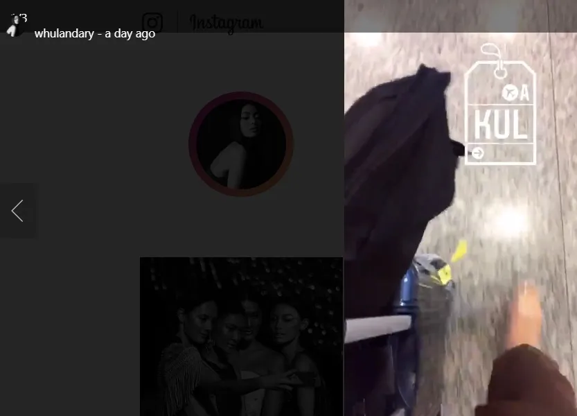 Whulandary juga sudah di KL ©instagram/whulandary