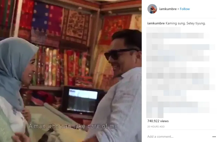 Tawa lepas Bella di video prewed dengan Emran ©instagram/iamkumbre