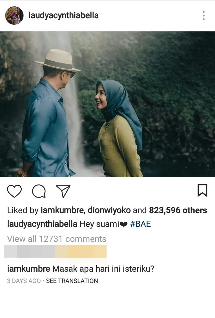 Percakapan Emran dan Bella bikin ramai ©instagram/laudyacynthiabella