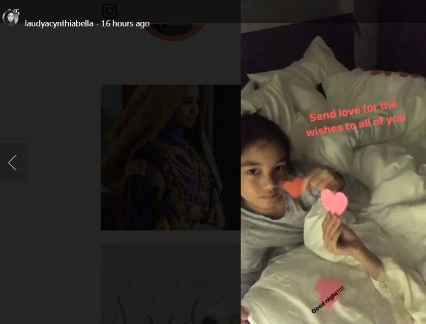 Malam pertama Bella dan Aleesya ©instagram/laudyacynthiabella
