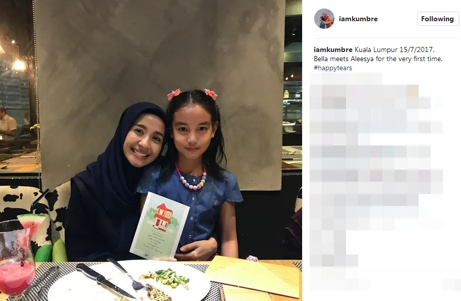 Pertemuan pertama Bella dan Aleesya ©instgram/iamkumbre