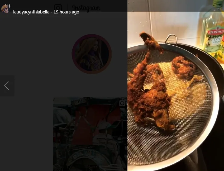 Ayam goreng buatan Bella ©instagram/laudyacynthiabella