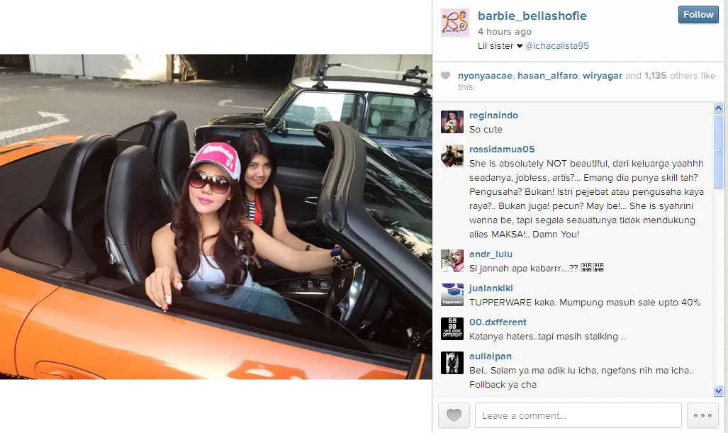 Bella Shofie - Icha Calista @foto: instagram.com/barbie_bellashofie