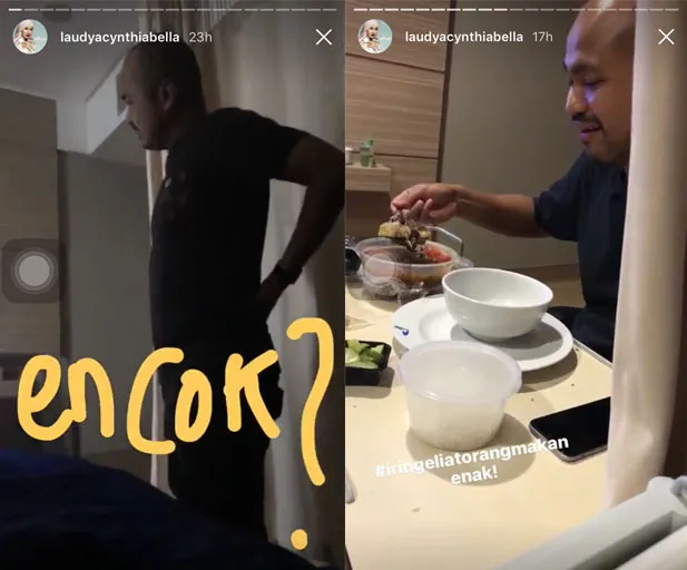 Afif Kalla temani Bella yang sedang sakit © Instagram.com/laudyacynthiabella