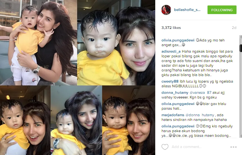 Bella adopsi seorang bayi? © Instagram/@bellashofie_suryo