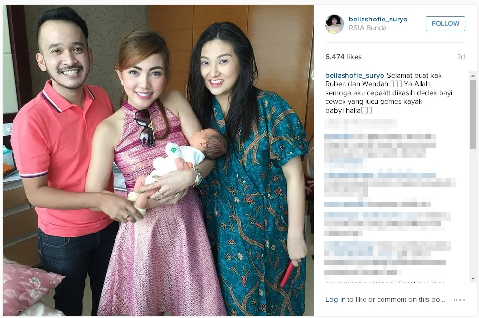 Bella Shofie ingin punya anak seperti Sarwendah. ©instagram Bella Shofie